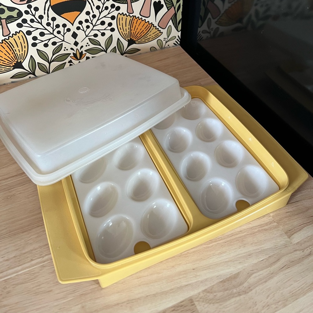 Vintage Tupperware Egg Tray storage